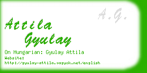 attila gyulay business card